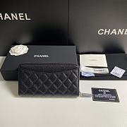 Chanel Long Zipper Wallet Black Size 10.5 x 19 x 3 cm  - 6