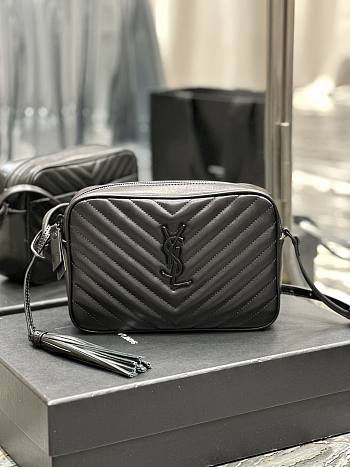 YSL Camera Lou In Quilted Leather Black Size 23 x 16 x 6 cm