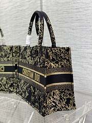 Dior Medium Book Tote ‘Black Dior Jardin D’hiver Cotton’ Size 36 x 18 x 28 cm - 6