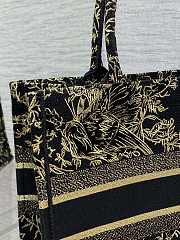 Dior Medium Book Tote ‘Black Dior Jardin D’hiver Cotton’ Size 36 x 18 x 28 cm - 3