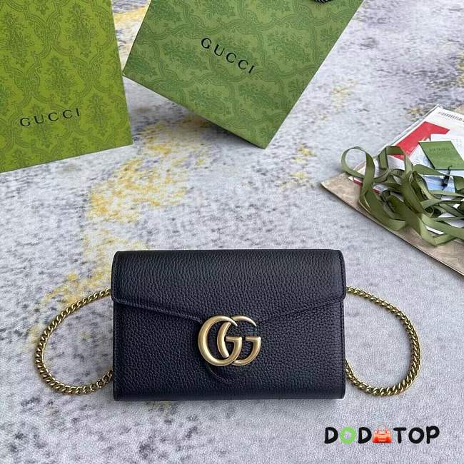Gucci Black Marmont Chain Sling WOC Bag Size 20 x 14 x 4.5 cm - 1