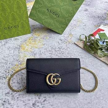 Gucci Black Marmont Chain Sling WOC Bag Size 20 x 14 x 4.5 cm
