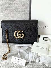 Gucci Black Marmont Chain Sling WOC Bag Size 20 x 14 x 4.5 cm - 4