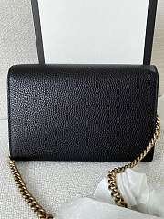 Gucci Black Marmont Chain Sling WOC Bag Size 20 x 14 x 4.5 cm - 3