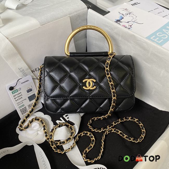 Chanel Handle Black Bag Size 9 x 17.2 x 3.5 cm - 1