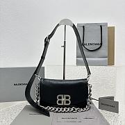Balenciaga BB Soft Flap Bag Leather Black Size 23 cm - 1
