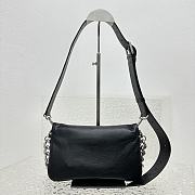 Balenciaga BB Soft Flap Bag Leather Black Size 23 cm - 6