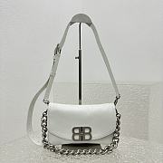 Balenciaga BB Soft Flap Bag Leather White Size 23 cm - 5