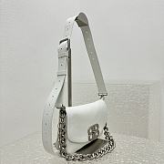 Balenciaga BB Soft Flap Bag Leather White Size 23 cm - 4