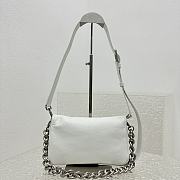 Balenciaga BB Soft Flap Bag Leather White Size 23 cm - 3