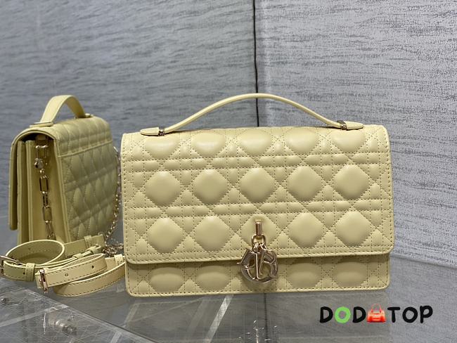 Dior Miss Dior Top Handle Bag Yellow Size 24 x 7.5 x 14 cm - 1