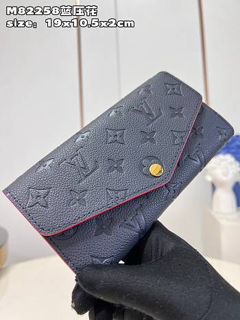 Louis Vuitton Wallet M82257 Dark Blue Size 19 x 10.5 x 2 cm