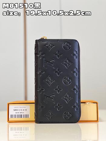 Louis Vuitton Zippy Wallet M81511 Black Size 19 x 10.5 x 2.5 cm