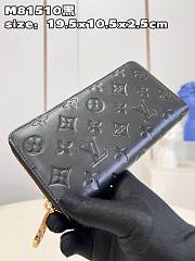 Louis Vuitton Zippy Wallet M81511 Black Size 19 x 10.5 x 2.5 cm - 6