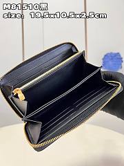 Louis Vuitton Zippy Wallet M81511 Black Size 19 x 10.5 x 2.5 cm - 3