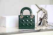 Dior Mini Lady Patent Green Size 17 x 15 x 7 cm - 4