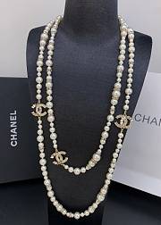 Chanel Pearl Logo Necklace - 3