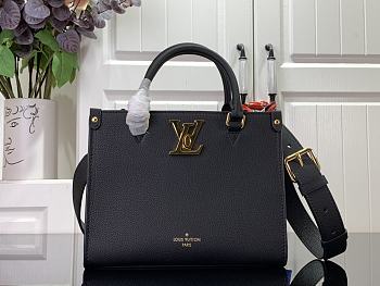 Louis Vuitton Lock & Go Lockme Leather M22311 Black Size 24.5 x 19 x 10.5 cm