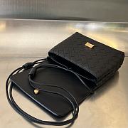 Bottega Veneta Trio Intrecciato Leather Bag Black Size 19 x 15 x 6 cm - 3