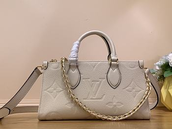 Louis Vuitton LV OnTheGo East West Tote Bag White Size 25 x 13 x 10 cm