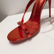 Christian Louboutin Rosalie 100 Leather Sandals Red - 6