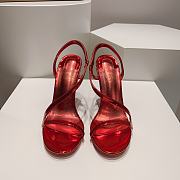 Christian Louboutin Rosalie 100 Leather Sandals Red - 5