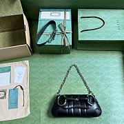 Gucci Horsebit Chain Medium Shoulder Bag Black Size 27 x 11.5 x 5 cm - 4