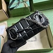 Gucci Horsebit Chain Medium Shoulder Bag Black Size 27 x 11.5 x 5 cm - 5