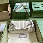 Gucci Horsebit Chain Medium Shoulder Bag White Size 27 x 11.5 x 5 cm - 1