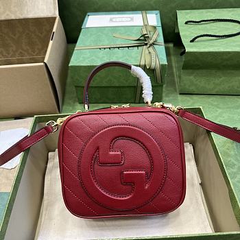 Gucci Blondie Top Handle Bag Red Size 17 x 15 x 9 cm
