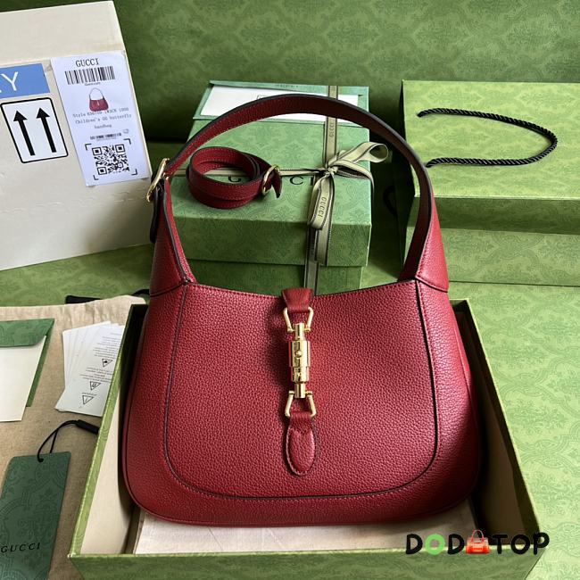 Gucci Jackie 1961 Small Shoulder Bag Red Size 28 x 19 x 4.5 cm - 1