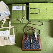 Gucci Jackie 1961 Medium Tote Bag Denim Size 30 x 24 x 12 cm - 2