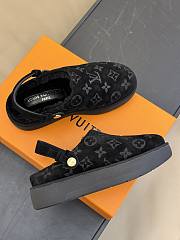 Louis Vuitton LV Aspen Platform Clog Shoes Black/Brown - 5