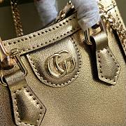  Gucci Diana Super Mini Bag In Gold Leather Size 16.5 x 12 x 6 cm - 3