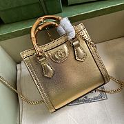  Gucci Diana Super Mini Bag In Gold Leather Size 16.5 x 12 x 6 cm - 2