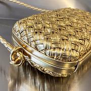 Bottega Veneta Knot Leather Clutch Gold Size 20 x 12 x 5.5 cm   - 3