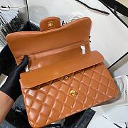 Chanel Flap Bag Jumbo Lambskin Brown Silver/Gold Hardware Size 30 cm - 3