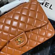 Chanel Flap Bag Jumbo Lambskin Brown Silver/Gold Hardware Size 30 cm - 6