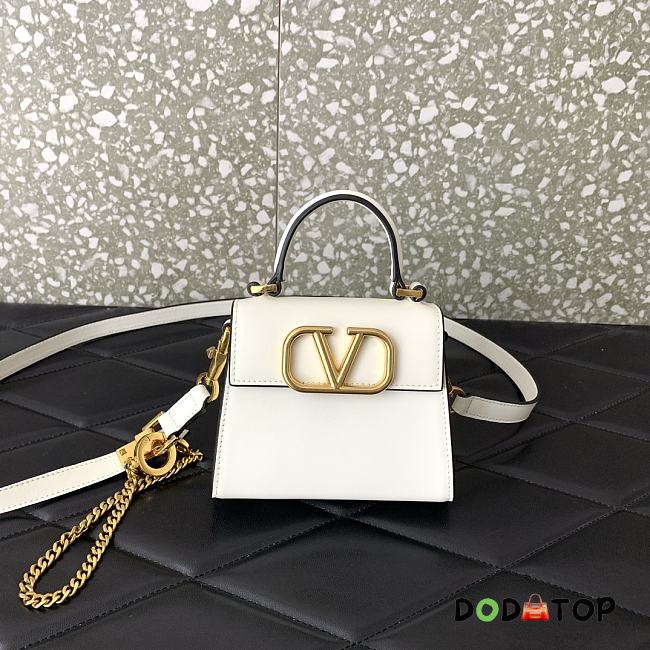 Valentino Vsling Mini Handbag White Size 13.5 x 11.5 x 4 cm - 1