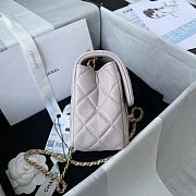 Chanel Mini Flap Bag Global Chain Pink Powder Size 20 cm - 5