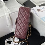 Chanel Mini Flap Bag Global Chain Red Wine Size 20 cm - 3