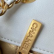 Chanel Mini Flap Bag Global Chain White Size 20 cm - 5