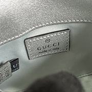  Gucci Bamboo 1947 Super Mini Bag Silver Size 18.5 x 12 x 5.5 cm - 5
