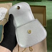  Gucci Bamboo 1947 Super Mini Bag Silver Size 18.5 x 12 x 5.5 cm - 2
