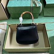 Gucci Bamboo 1947 Super Mini Bag Black Size 18.5 x 12 x 5.5 cm - 5