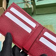 Gucci Men Wallet With GG Detail Red Size 11 x 9 cm - 6