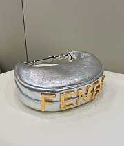 Fendi Fendigraphy Medium Silver Bag Size 36 x 30 x 11 cm - 1