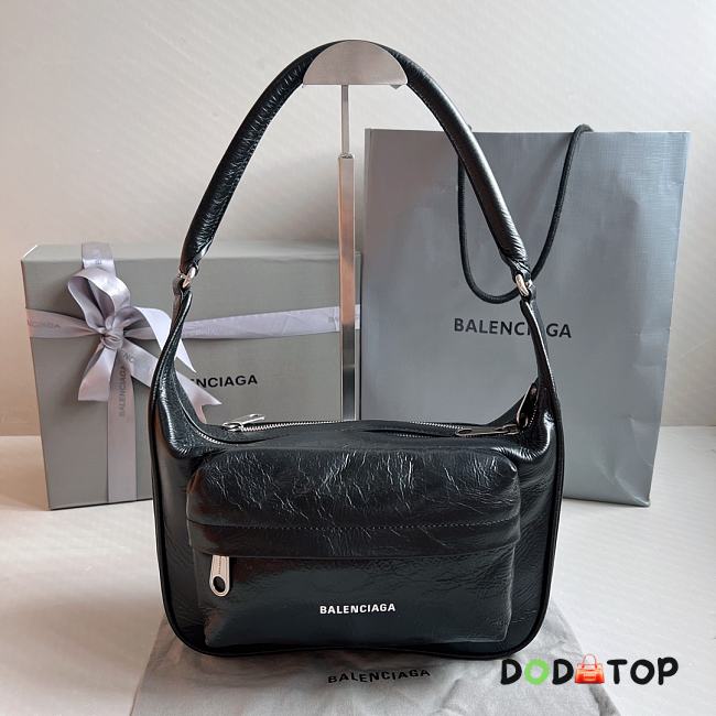 Balenciaga Raver Leather Tote Black Bag Size 24.5 x 22 x 7 cm - 1