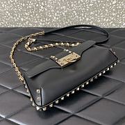 Valentino Garavani Rockstud Small Black Bag Size 26 x 13 x 7 cm - 6