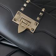 Valentino Garavani Rockstud Small Black Bag Size 26 x 13 x 7 cm - 5